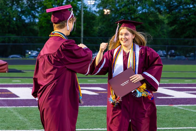 Students celebrate graduating
